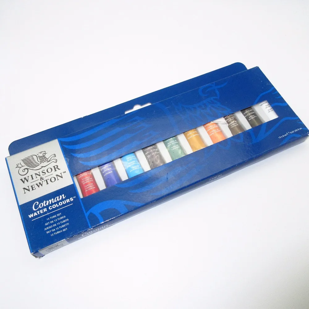 Winsor & Newton Cotman водные цвета краски 12 трубчатый набор 8mlx12 цветов|Акварельные краски|