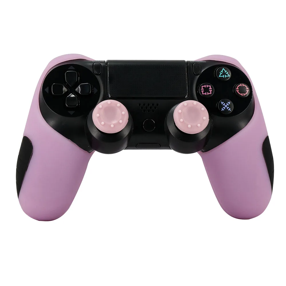 YTTL 10 шт./лот мягкий силиконовый резиновый чехол для PS4 толстый половинчатый