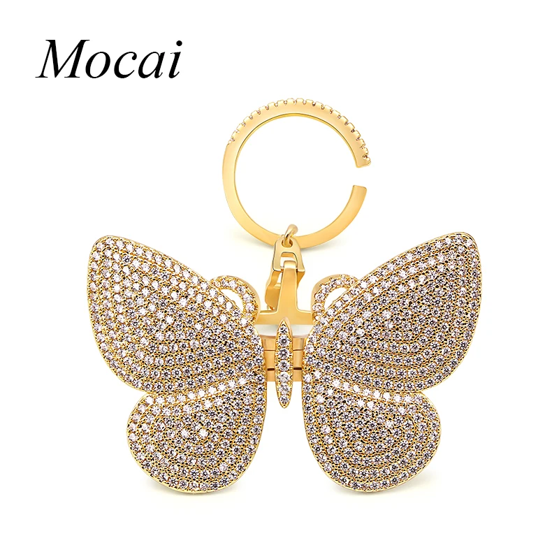 Женское кольцо Mocai блестящее 3 цветов с большим цирконием AAA ZK40|butterfly rings for women|brand