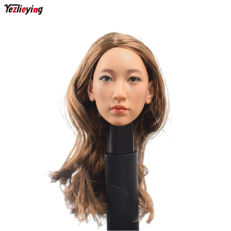 Игрушки и хобби KUMIK масштаб 1:6 женская голова резьба 1/6 головка для волос модель 12
