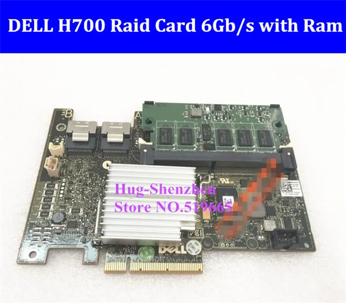 For DELL PERC H700 Array Raid Card Motherboard PCI-E 8X 6Gb/s RAID 0156105060 with 512M RAM XXFVX W56W0 support 3T 4T SSD