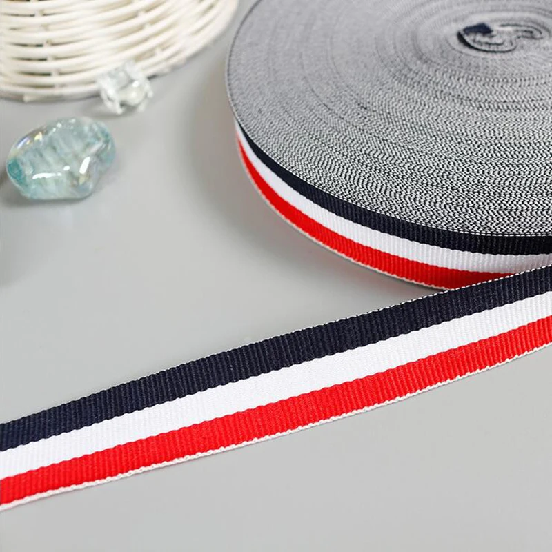 Лента с принтом Grosgrain трехцветная лента 20 мм высокое качество ручная работа шитье