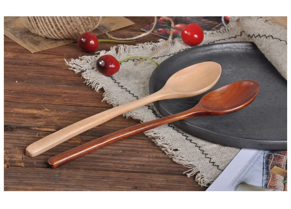 Высококачественная практичная деревянная Ложка Вилка бамбуковая кухонная