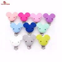 sutoyuen bpa free diy silicone pacifier clips cartoon 5pcs baby pacifier dummy teether soother clip nursing toy accessory holder