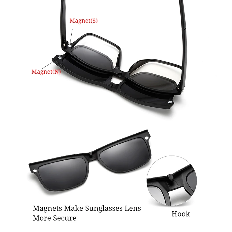 Мужские солнцезащитные очки с поляризацией на клипсе | Аксессуары для одежды
