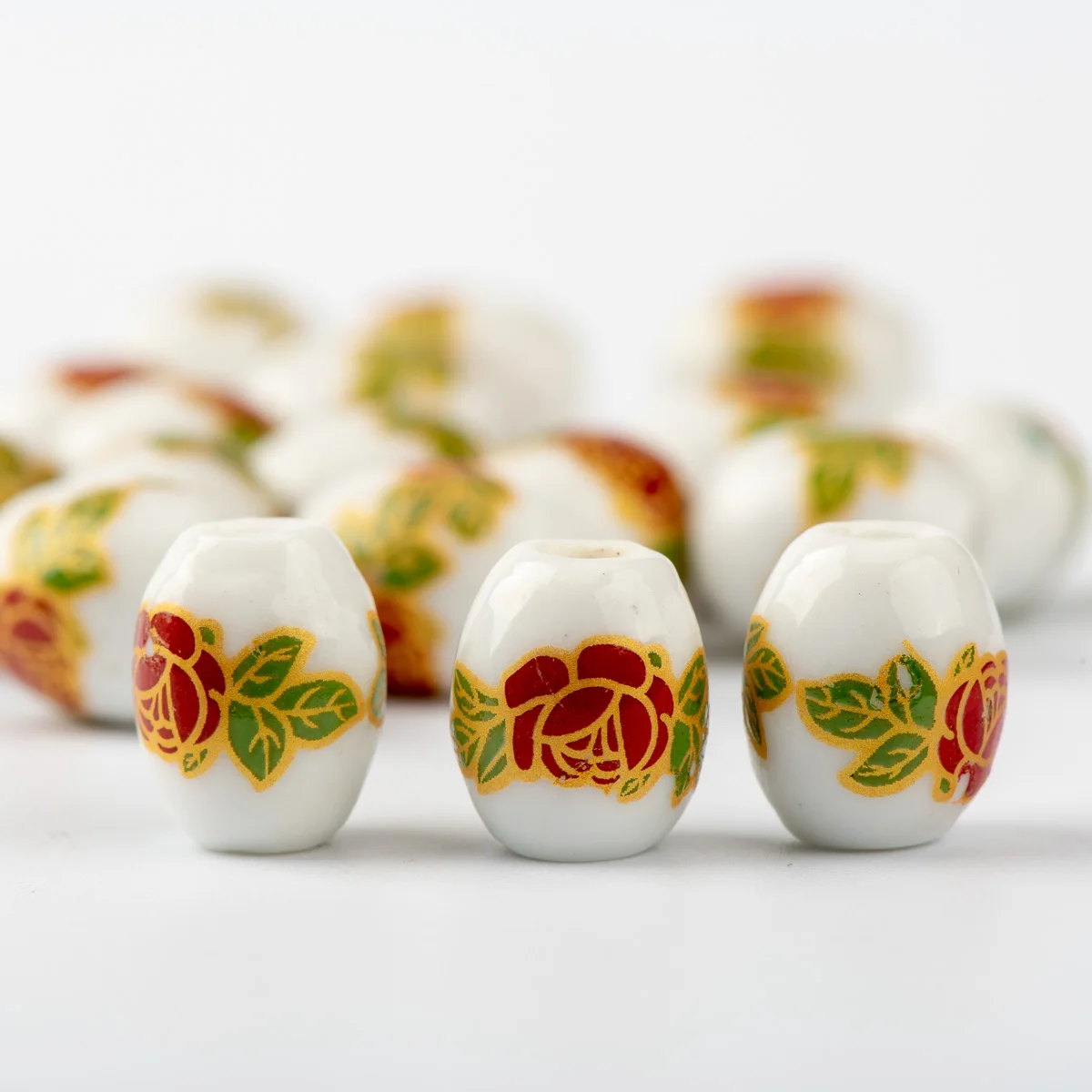 12# 40pcs Barrel Shape DIY Ceramic beads jewelry not wooden Quality Ceramics #A218A | Украшения и аксессуары
