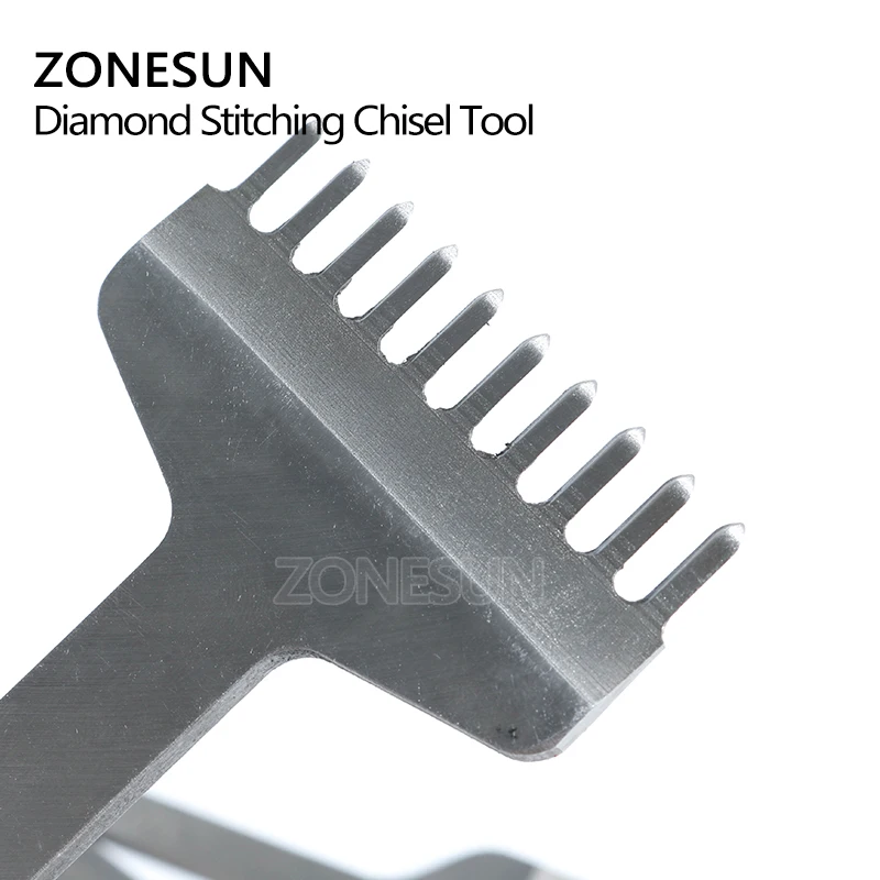 ZONESUN 3 мм расстояние острый кожаный перфорационный стежок долото размер