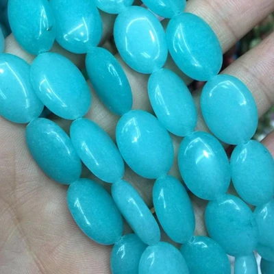 aqua color jade Разноцветные каменные бусины, цинковый сплав, Плоская овальная форма, буфами на рукавах гладкая Форма 13x18 мм для DIY расходных материалов для изготовления ювелирных изделий из сердолика тигровый глаз говлита и т. д - Цвет: aqua color jade