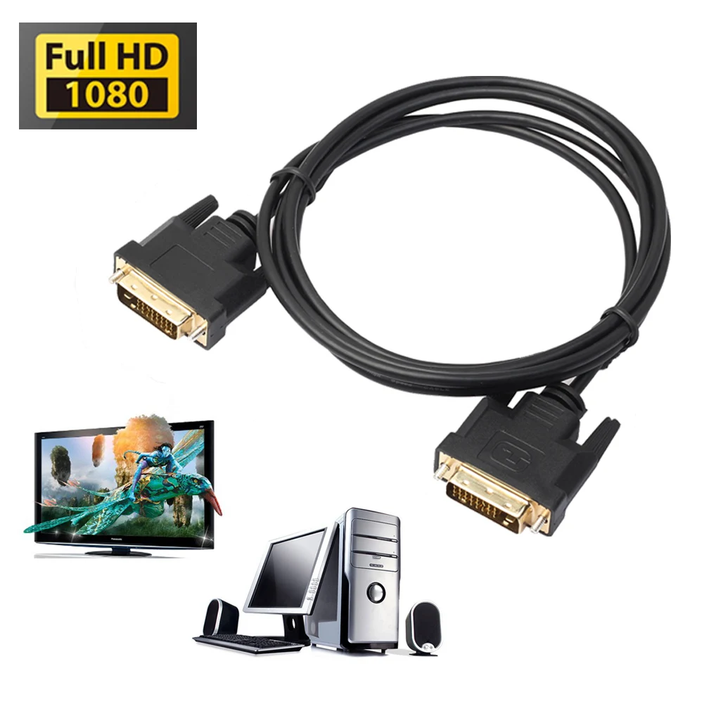 Цифровой монитор 1 м 8 3 5 м|dvi d|tv cablegold male |