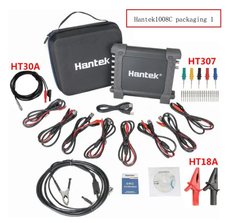 1008C Packaging 1 Hantek 1008C 8CH 12 бит PC USB Автоматический прицел/DAQ/8CH Программируемый генератор osciloscopio Hantek1008 для автомобиля диагностический инструмент - Цвет: 1008C Packaging 1