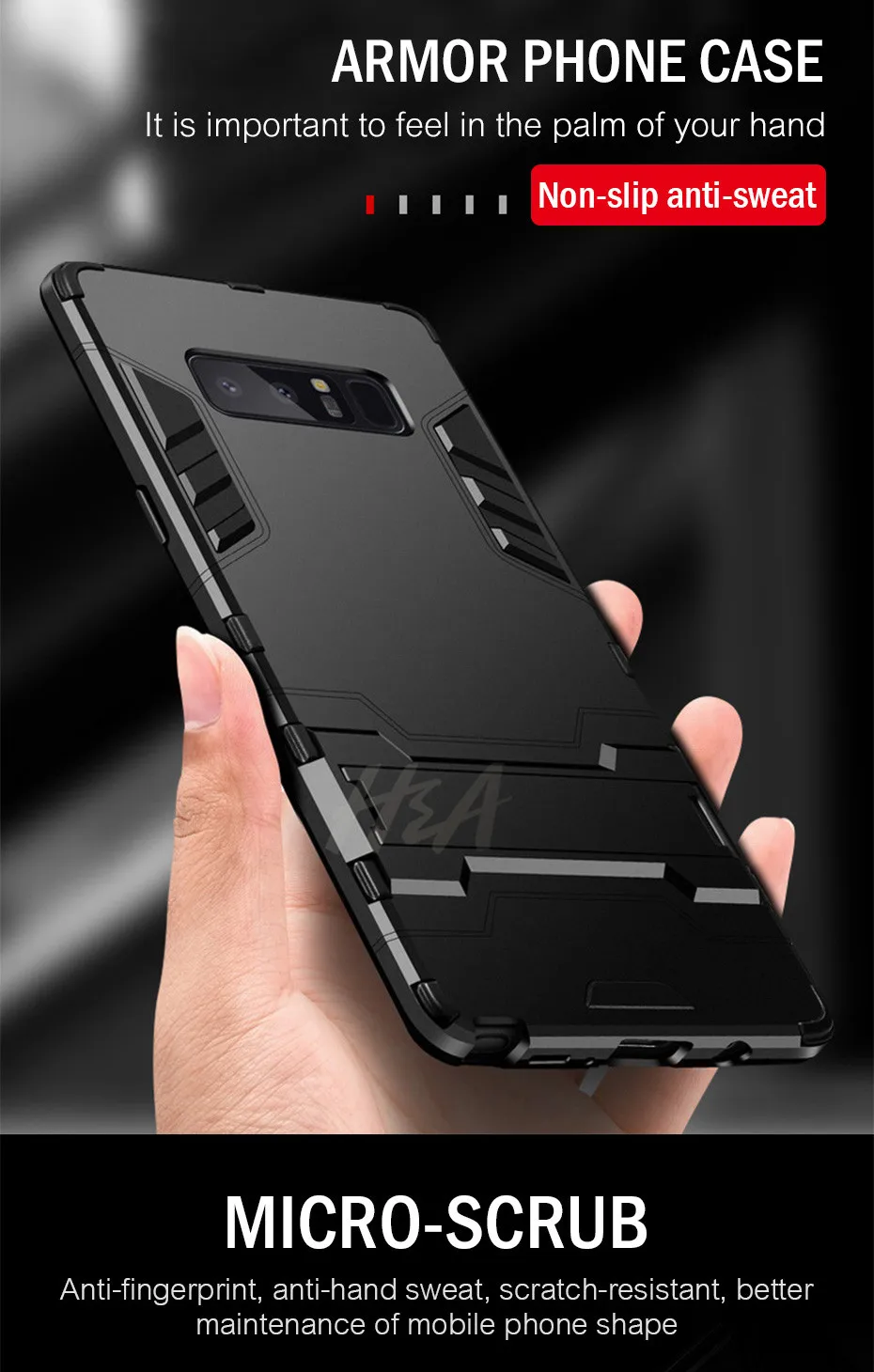H& A держатель Стенд чехол для телефона для samsung Galaxy S10E S10 Plus защитный чехол для samsung S9 S8 Plus Note 9 8 чехол