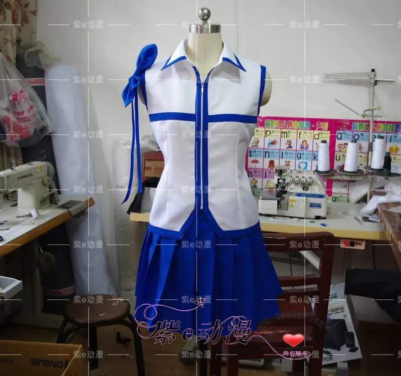 Костюм для косплея из аниме Волшебный хвост Люси сердфилия униформа на заказ |