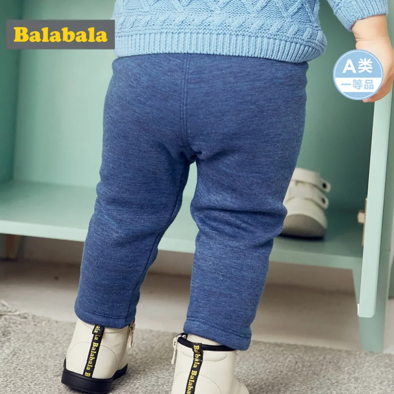 Balabala/флисовые штаны без застежки для маленьких мальчиков и девочек штаны для новорожденных штаны для бега эластичная резинка на талии