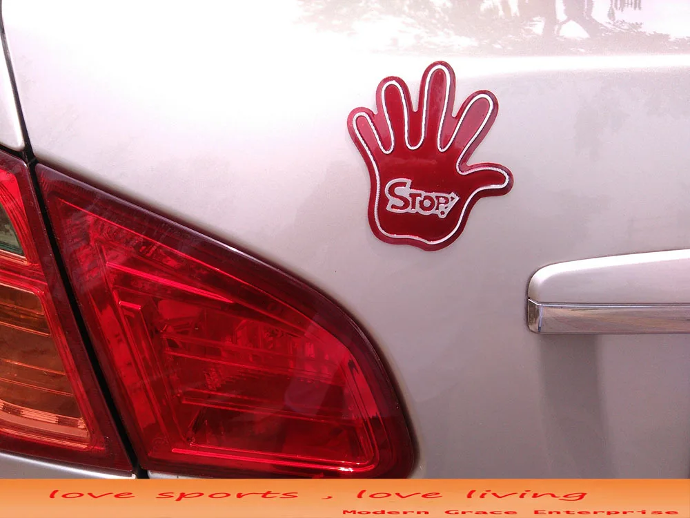 Наклейка с эмблемой для стайлинга автомобиля Stop Hand 2 наклейка | Автомобили и