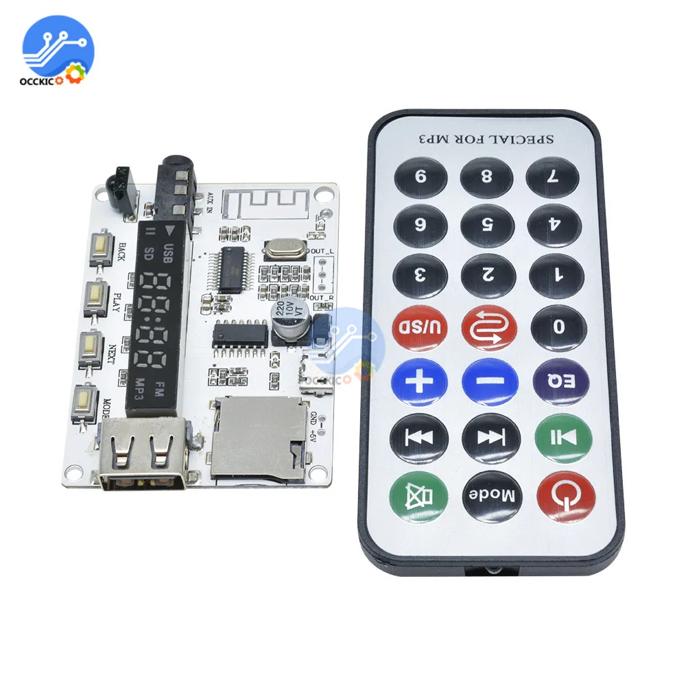 Плата декодера MP3 с Bluetooth модуль декодирования FM радио USB/TF Micro SD ЖК экран ИК