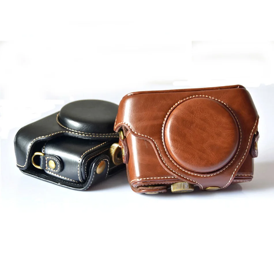 Из искусственной кожи Камера сумка для sony RX100 RX100II RX100III RX100IV RX100V RX100 II III IV V Камера сумка с кожаный ремешок