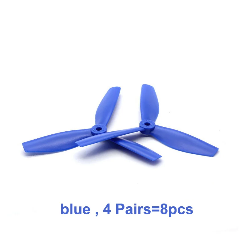 8pcs-blue 8 шт./комплект 3 лезвия 5045 пропеллер " Tri-лопасть пропеллера усиленный реквизит CW CCW для QAV250 FPV RC гоночный Квадрокоптер шесть цветов - Цвет: 8pcs-blue