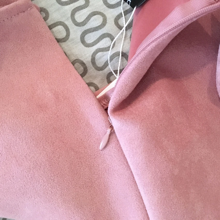 2017 Новая мода на осень-зиму женские пикантные замшевые платья с короткими