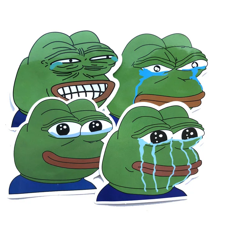 17 шт./лот, стикеры в виде лягушек Pepe Sad, наклейка для сноуборда, багажа, автомобиля, холодильника, автомобиля, наклейки для ноутбука
