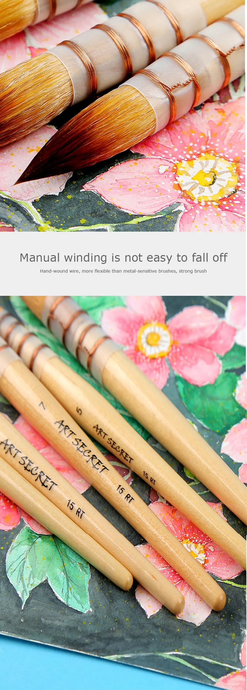 ART SECRET нейлоновая беличий ворс фломастеры профессиональные фломастеры начинающая ручка-закладка студенческие художественные принадлежности