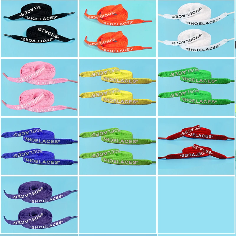 Leyou/двухсторонние шнурки с надписью «Shoelaces», белые шнурки для обуви «сделай сам», спортивная обувь на плоской подошве, разноцветные шнурки, новая мода