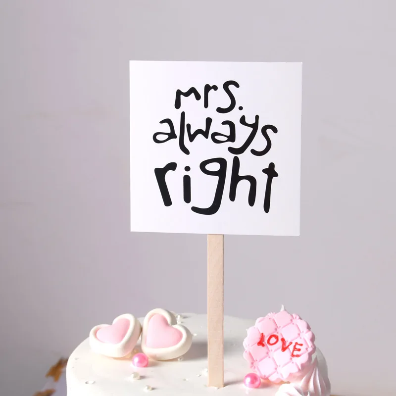 Свадебный торт с флагом MRS RIGHT украшение для самостоятельного изготовления новый