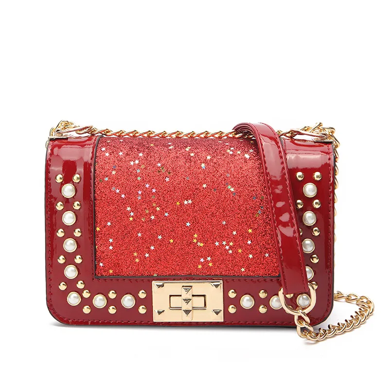 Новые жемчужные модные сумки простые ручные через плечо для женщин 2018 Дамская