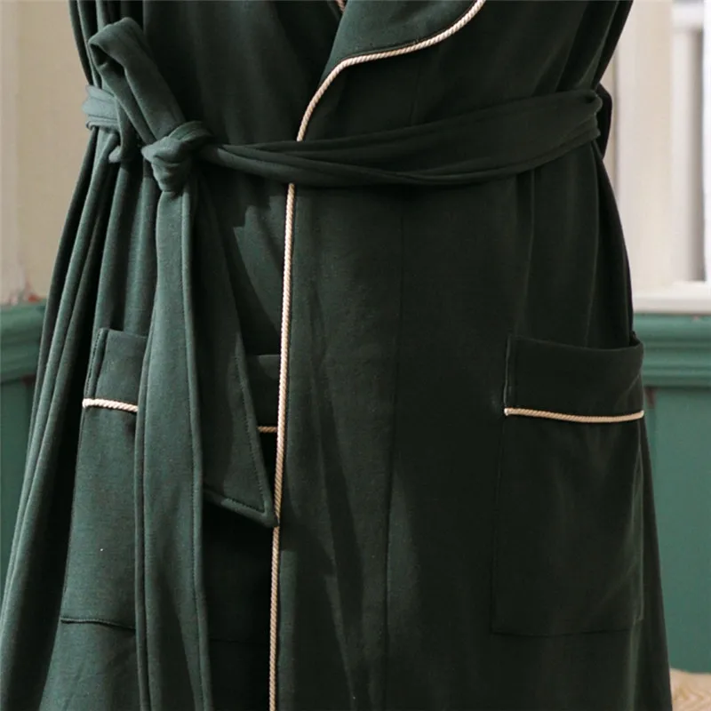 Мужские халаты с длинным рукавом пижамы халат | Мужская одежда