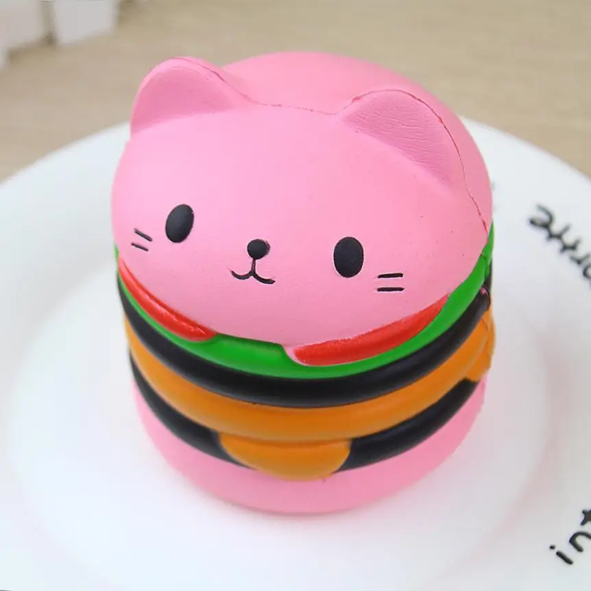 Pu Jumbo мультфильм Кот гамбургер ароматизированный медленно поднимающийся изысканный ребенок мягкий подарок коллекция снятие стресса Декор мягкая сжимаемая игрушка