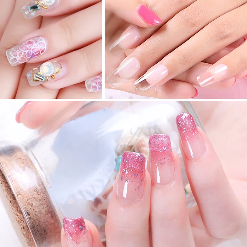 

Gelike Poly Nail Gel 60ml Crystal Extend UV Nail Gel Extension Builder Nail Art Gel Jelly Acrylic Builder Nail Gel Polish