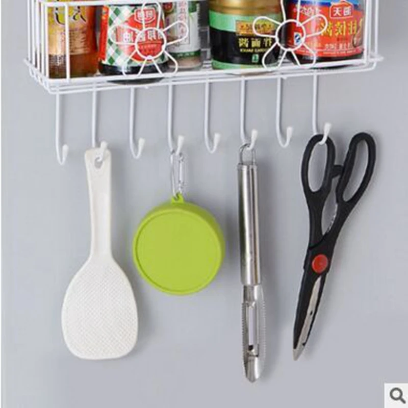Refrigerator Rack Suction Cup Hook Shelf Multifunction Space Organizer Kitchen Holder Condiment Bottles Storage | Обустройство дома