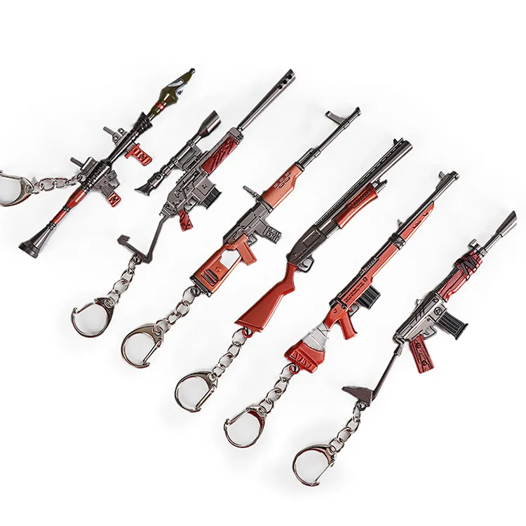 Горячие игры 27 стилей PUBG CS GO брелоки в виде оружия AK47 модель оружия 98K снайперская винтовка брелок для мужчин Подарки сувениры 12 см