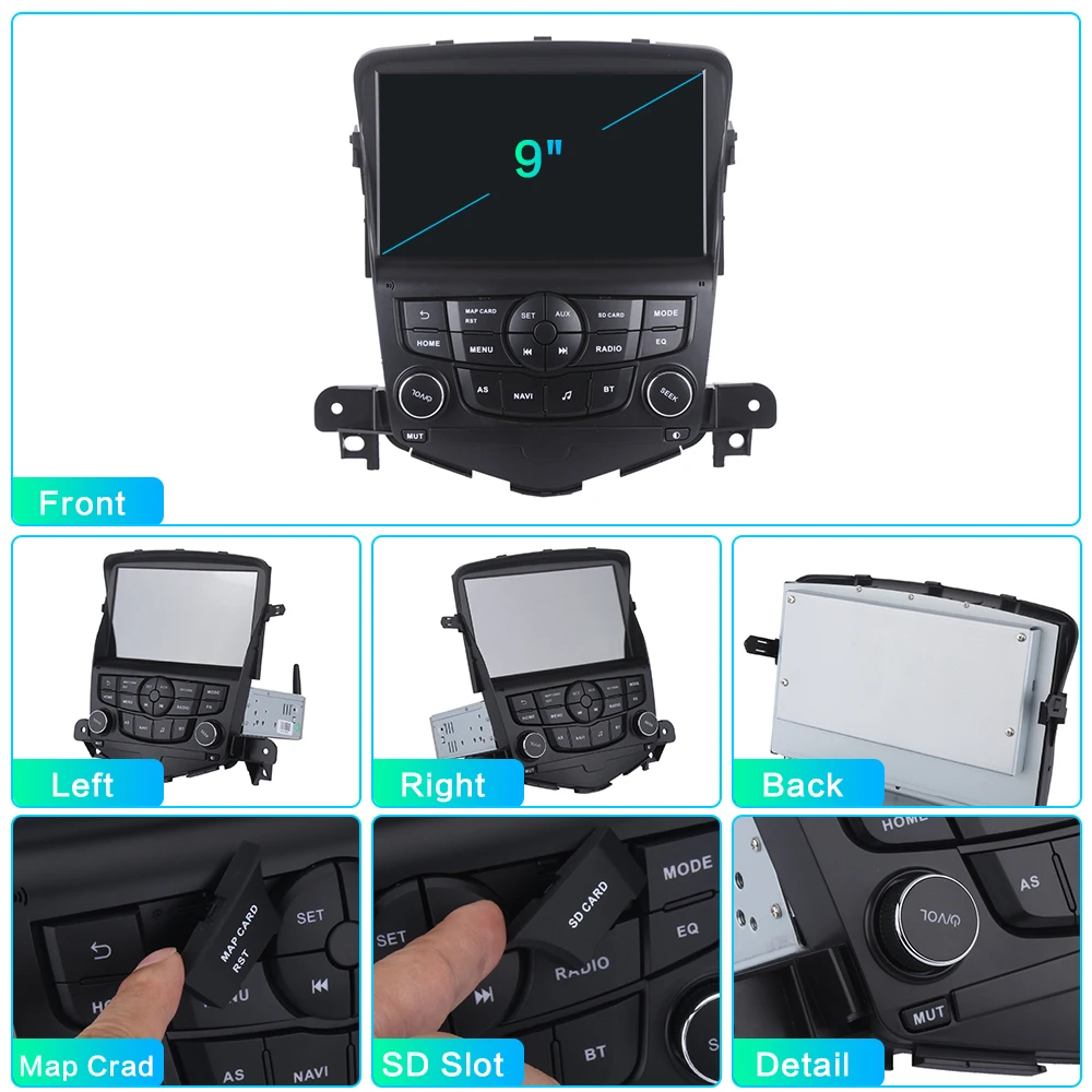 Dasaita " Android 9,0 Автомобильный gps радио плеер для Chevrolet Cruze 2008-2011 с восьмиядерным 4 Гб+ 32 ГБ Авто Стерео Navi мультимедиа