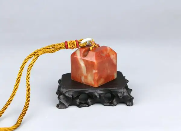 Shoushan Каменные уплотнения круглый Скорпион тибетская каллиграфия и название