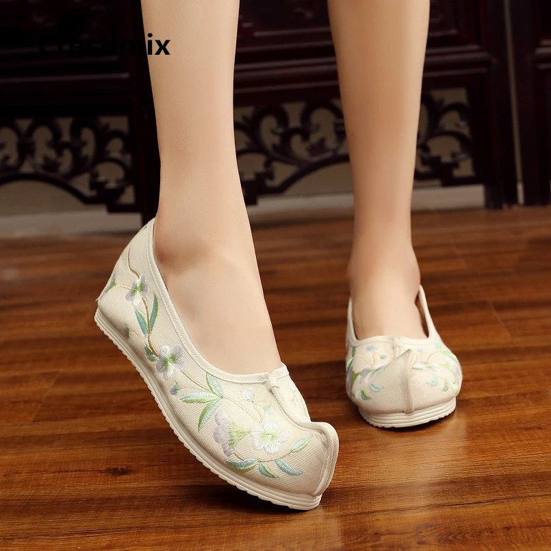 

Cresfimix/женская модная удобная танцевальная обувь без шнуровки; Женская Китайская традиционная Удобная Уличная обувь; Женская крутая обувь; ...