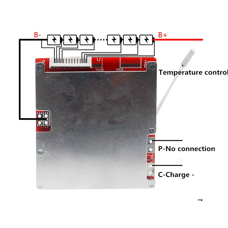 13S 48V 50A BMS плата полимерная 18650 Защита аккумулятора литиевая батарея