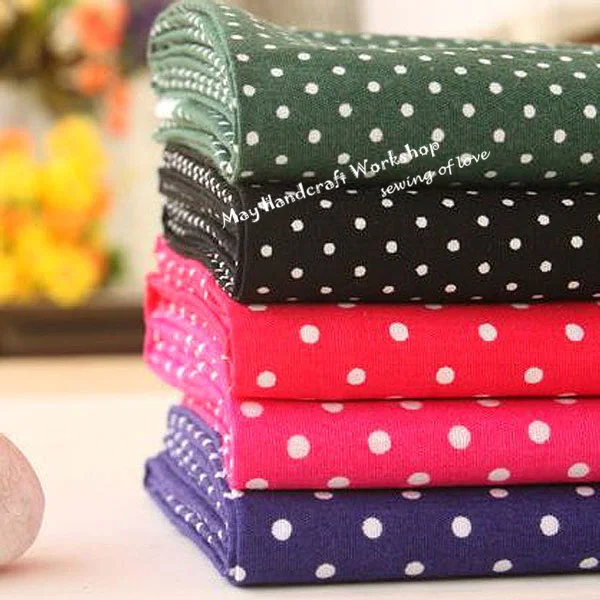 

150cm Width Polka Dot Printed 100% Poplin Cotton Fabric Child Fabrics Meters for Patchwork DIY Zakka Tissue Cloth Bedding