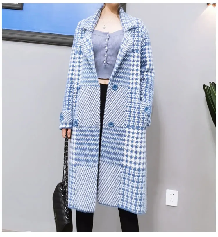 Тренч Женский длинный синий для офиса Осень-зима 2019 | Женская одежда