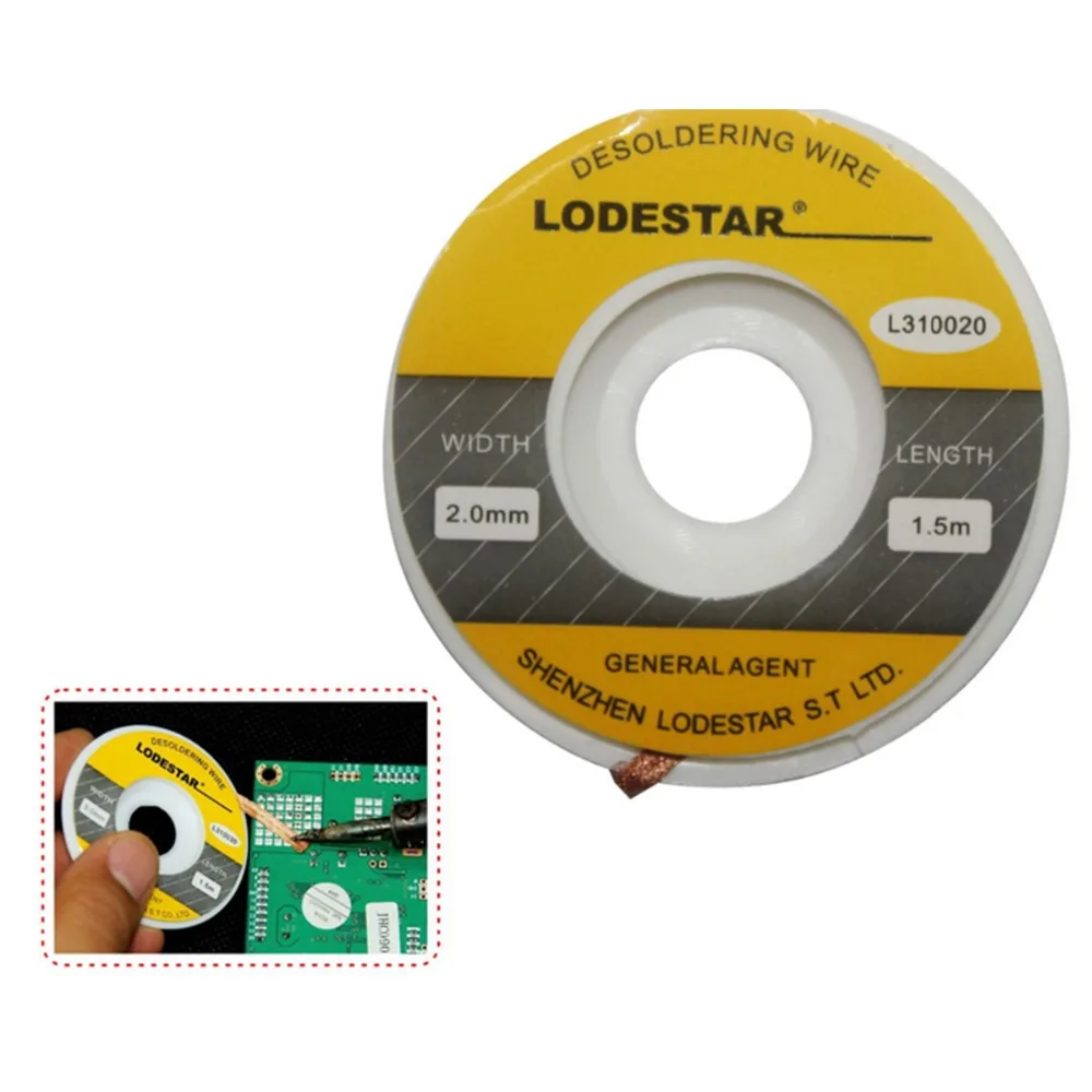 LODESTAR 2 mm Wide Suction Line With Copper Material Tin 1.5m Lenght Work Temperature 380 Degre Removers Accessories | Инструменты