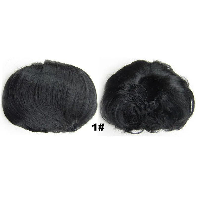 Jeedou Updos синтетические волосы высокая температура волокна шиньон коричневый цвет 85 г волосы булочка Pad пончик-шиньон Резиновая лента шиньон