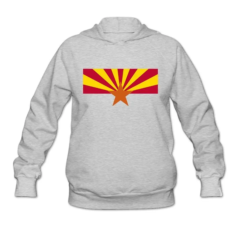 2017 Flag Of Arizona Fashion Cotton Long Sleeve Sweatshirts For Women High Quality Warm Hooded Free Shipping | Женская одежда