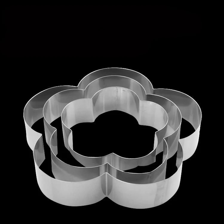 Один ПК 6 8 10 дюймов опционально из нержавеющей стали цветок сливы мусс Кольца