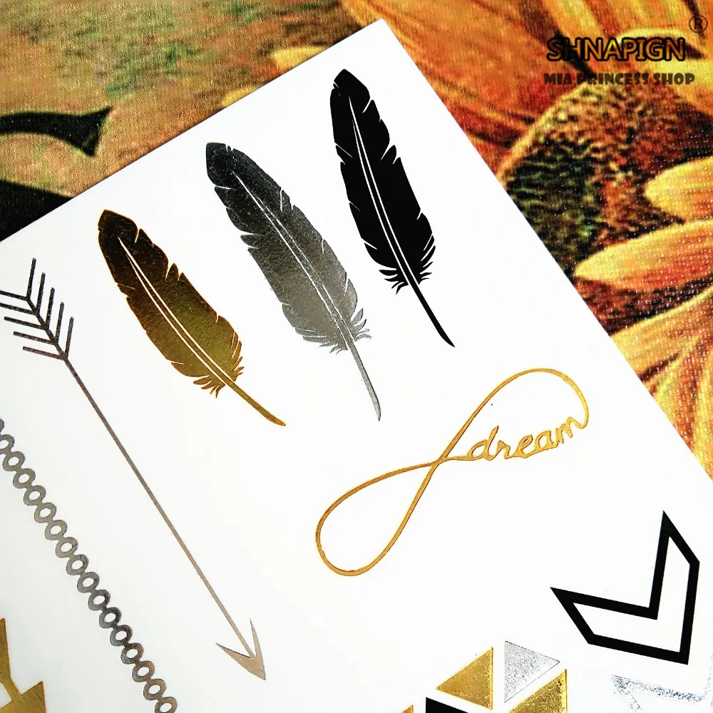 SHNAPIGN 24 стиля временная татуировка боди арт будущий глаз золотой дизайн наклейка