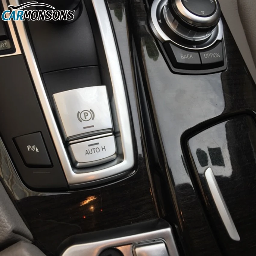 Carmonsons для BMW F10 F07 F06 X5 F15 X6 F16 F01 X3 F25 X4 F26 F11 кнопка стояночного тормоза P переключатель