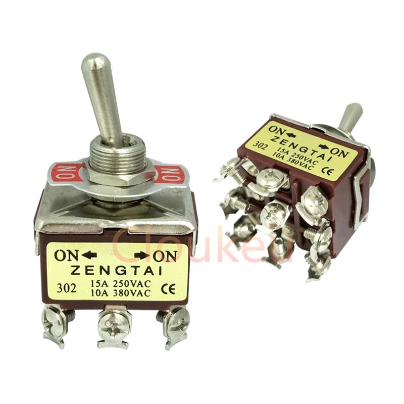

E-TEN302 12MM Brown 9Pin/2File ON-ON Rocker switch Toggle Switch 15A250V