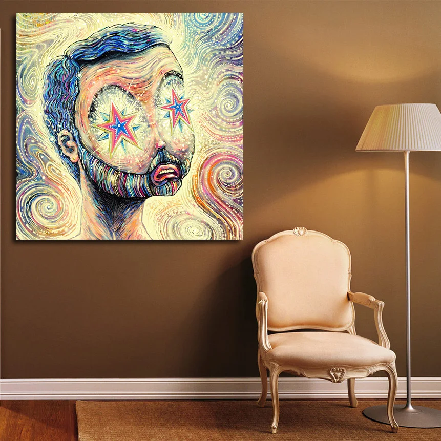 Плакаты и принты JQHYART просвечивающий портрет холст настенные картины для