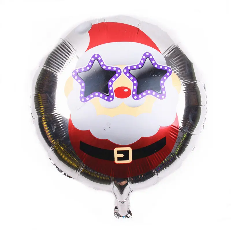 Figure balloon TSZWJ Новинка 18-дюймовые круглый Рождественская серия алюминий воздушный шар рождественские праздничные вечерние украшения шарики высокого качества - Цвет: Figure balloon