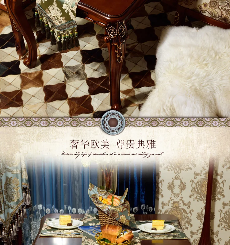 Luxury Green Silk Jacquard Table Runner Placemat High Quality Jacquard Tablecloth Table Flag Table Kitchen High-grade Supplies