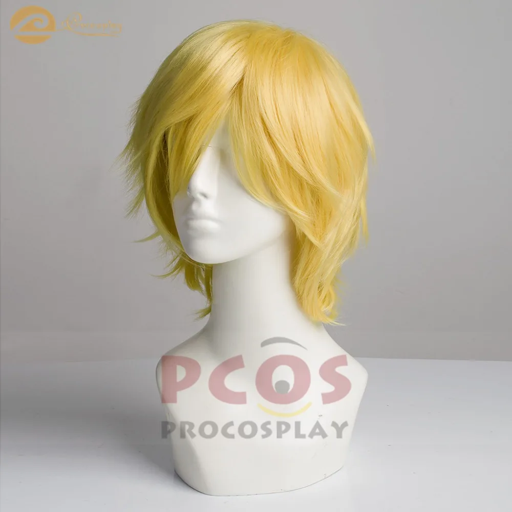 В наличии Готовый корабль ~ RWBY Beacon JNPR Jaune Arc Косплей желтый короткий парик волос