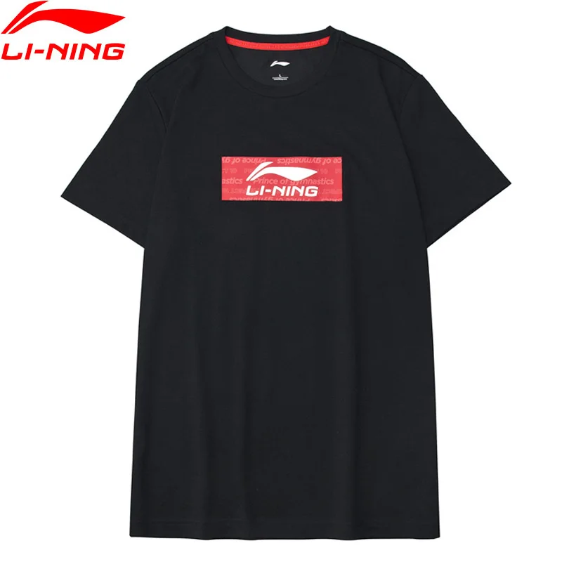 Мужская Трикотажная футболка Li-Ning 66% хлопок 34% полиэстер дышащая с подкладкой li ning